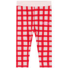 طقم ليغينز بنات بالشعار باللون الوردى والأحمر, 1, hi-res